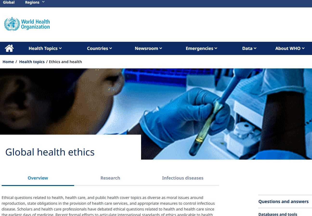 OMS GLOBAL HEALTH ETHICS